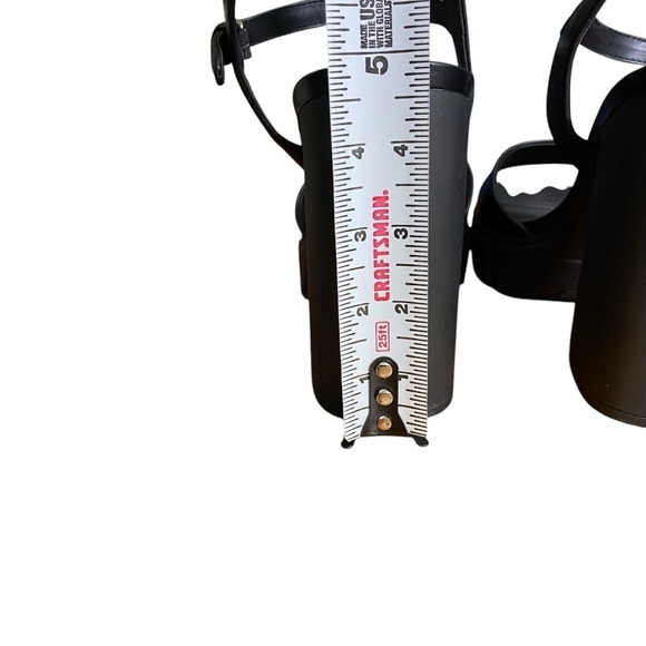 STEVE MADDEN RAYDEN Women's size 11M Black Platform Sandals with Chunky Heel - Picture 6 of 10